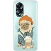 Прозрачный чехол BoxFace OPPO A58 4G Dog Coffeeman