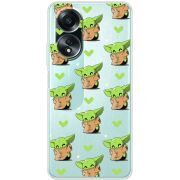 Прозрачный чехол BoxFace OPPO A58 4G Pattern Baby Yoda