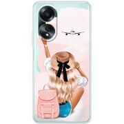 Прозрачный чехол BoxFace OPPO A58 4G Travel Girl