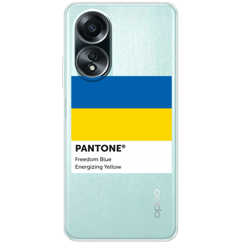 Прозрачный чехол BoxFace OPPO A58 4G Pantone вільний синій