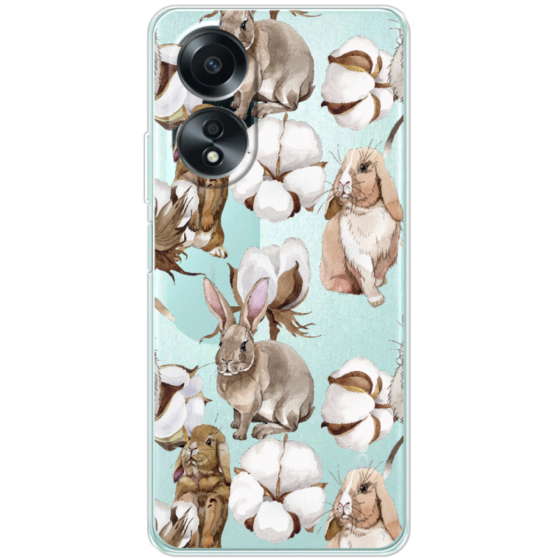 Прозрачный чехол BoxFace OPPO A58 4G Cotton and Rabbits