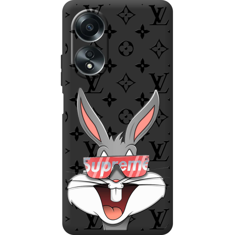 Черный чехол BoxFace OPPO A58 4G looney bunny