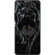 Черный чехол BoxFace OPPO A58 4G Wolf