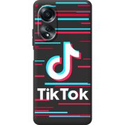 Черный чехол BoxFace OPPO A58 4G Tik Tok