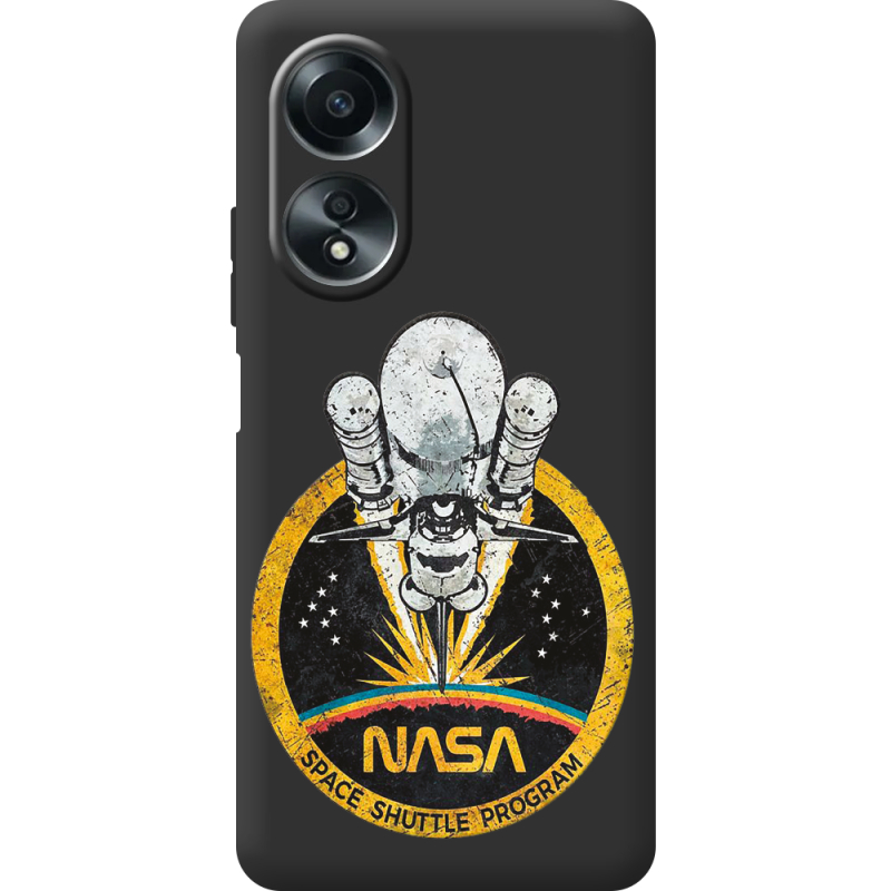 Черный чехол BoxFace OPPO A58 4G NASA Spaceship