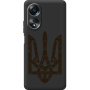 Черный чехол BoxFace OPPO A58 4G Ukrainian Trident