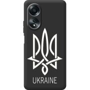 Черный чехол BoxFace OPPO A58 4G Тризуб монограмма ukraine