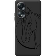 Черный чехол BoxFace OPPO A58 4G Horse