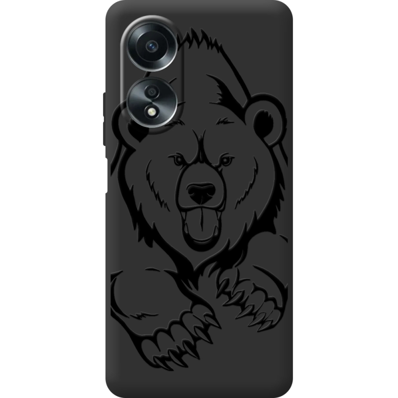 Черный чехол BoxFace OPPO A58 4G Grizzly Bear