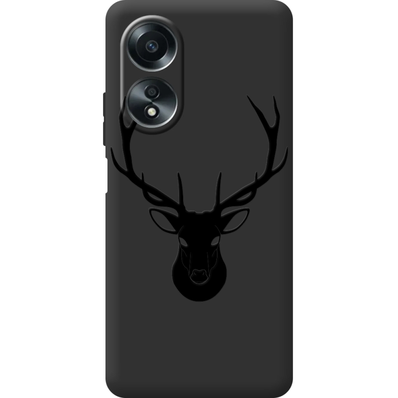 Черный чехол BoxFace OPPO A58 4G Deer