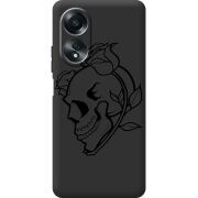 Черный чехол BoxFace OPPO A58 4G Skull and Roses