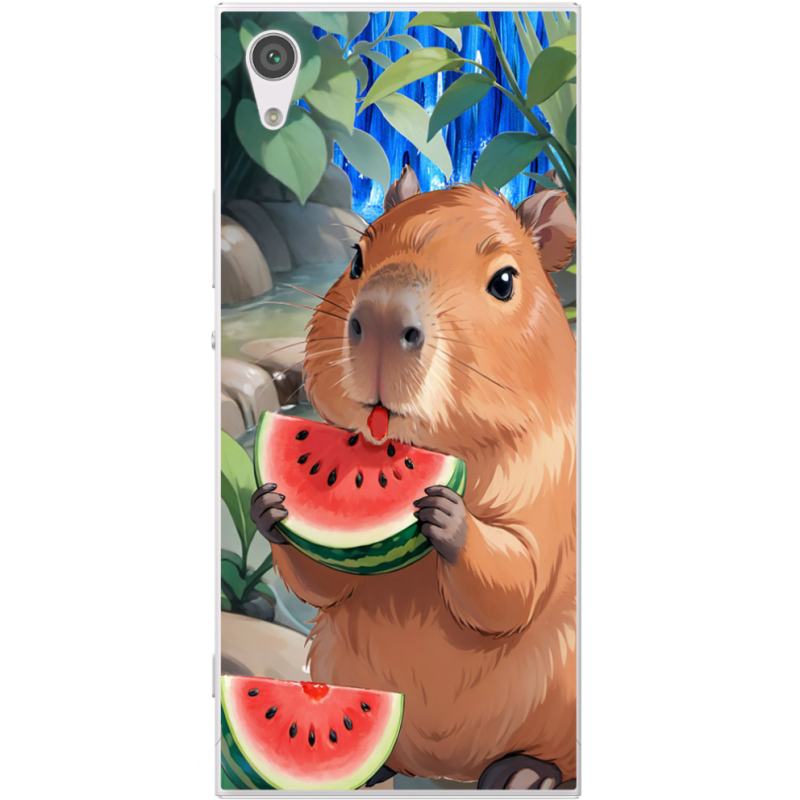 Чехол Uprint Sony Xperia XA1 G3116 / XA1 Dual G3112 Капібара з кавуном