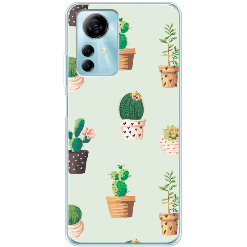 Чехол BoxFace ZTE Blade A72s L-green Cacti