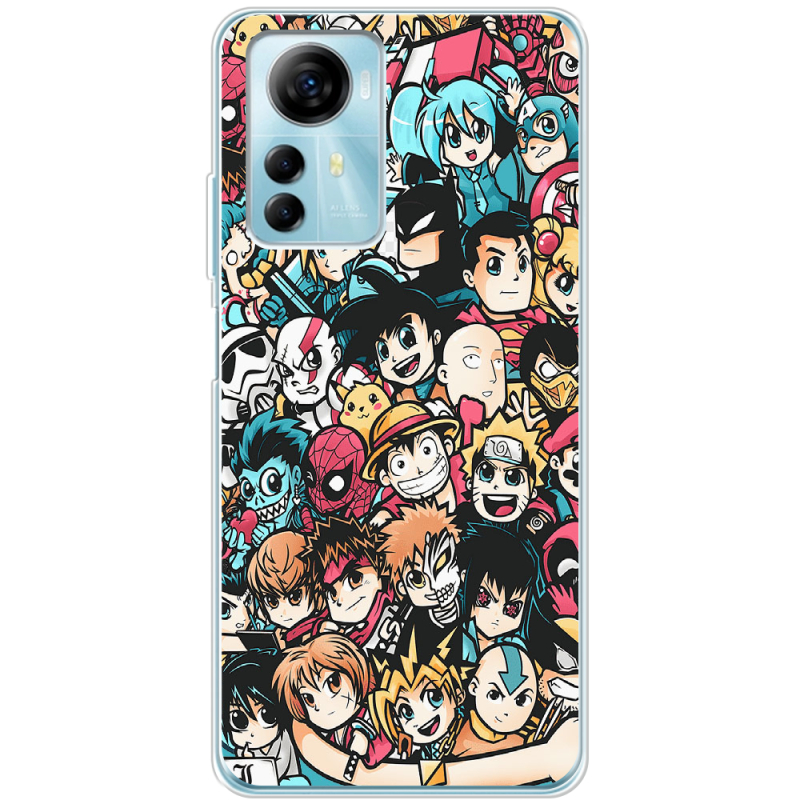 Чехол BoxFace ZTE Blade A72s Anime Stickers