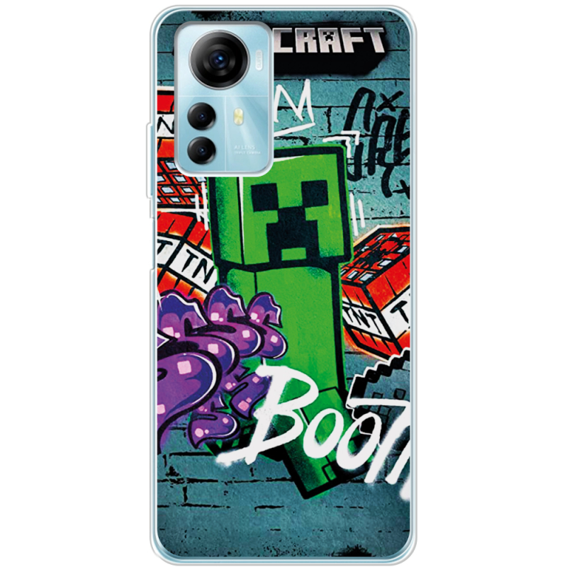 Чехол BoxFace ZTE Blade A72s Minecraft Graffiti