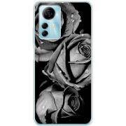 Чехол BoxFace ZTE Blade A72s Black and White Roses