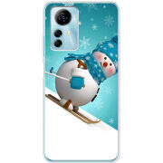 Чехол BoxFace ZTE Blade A72s Skier Snowman