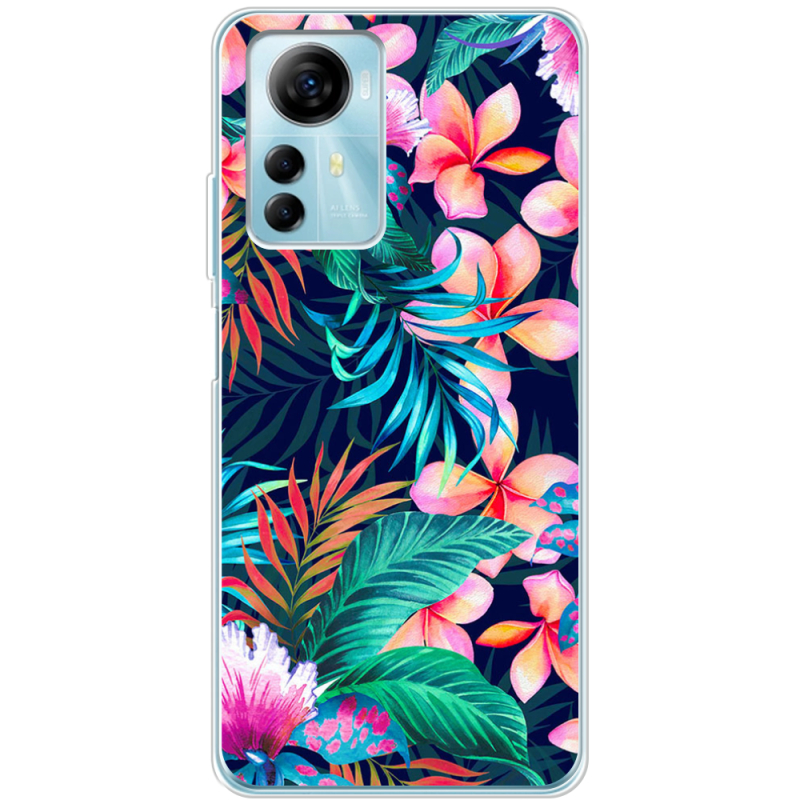 Чехол BoxFace ZTE Blade A72s flowers in the tropics