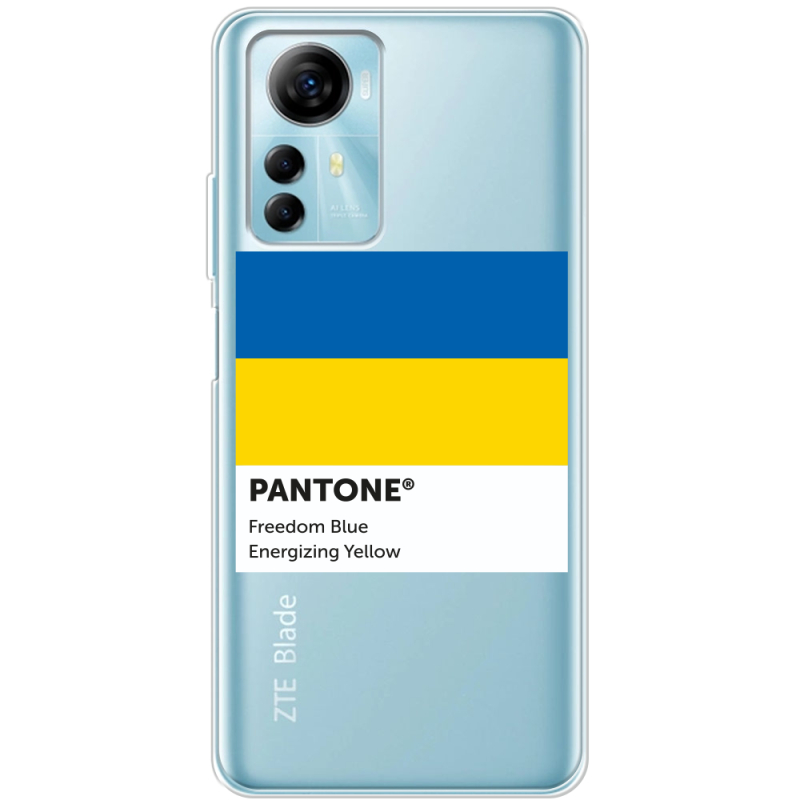 Прозрачный чехол BoxFace ZTE Blade A72s Pantone вільний синій