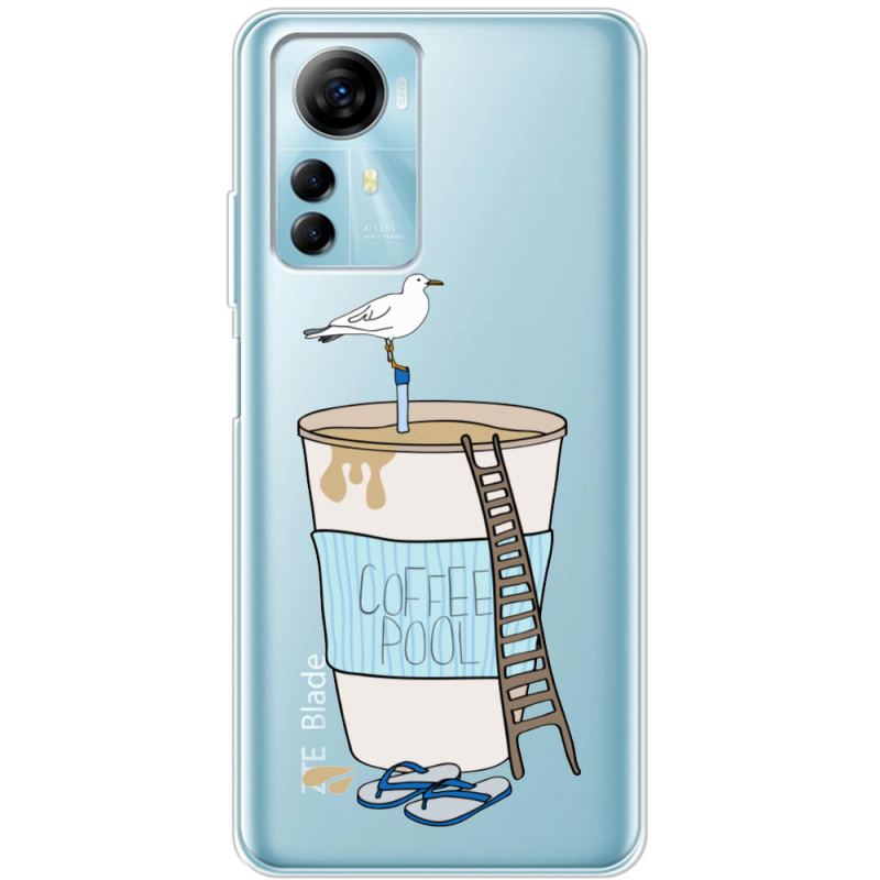 Прозрачный чехол BoxFace ZTE Blade A72s Segull in Cofee Pool