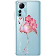 Прозрачный чехол BoxFace ZTE Blade A72s Floral Flamingo