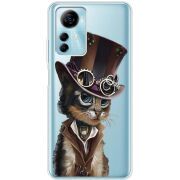 Прозрачный чехол BoxFace ZTE Blade A72s Steampunk Cat