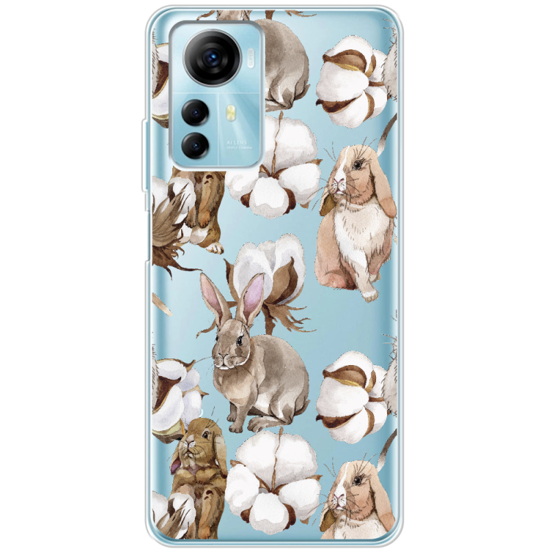 Прозрачный чехол BoxFace ZTE Blade A72s Cotton and Rabbits