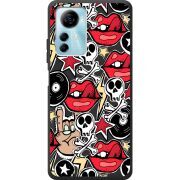 Черный чехол BoxFace ZTE Blade A72s Rock Graffiti