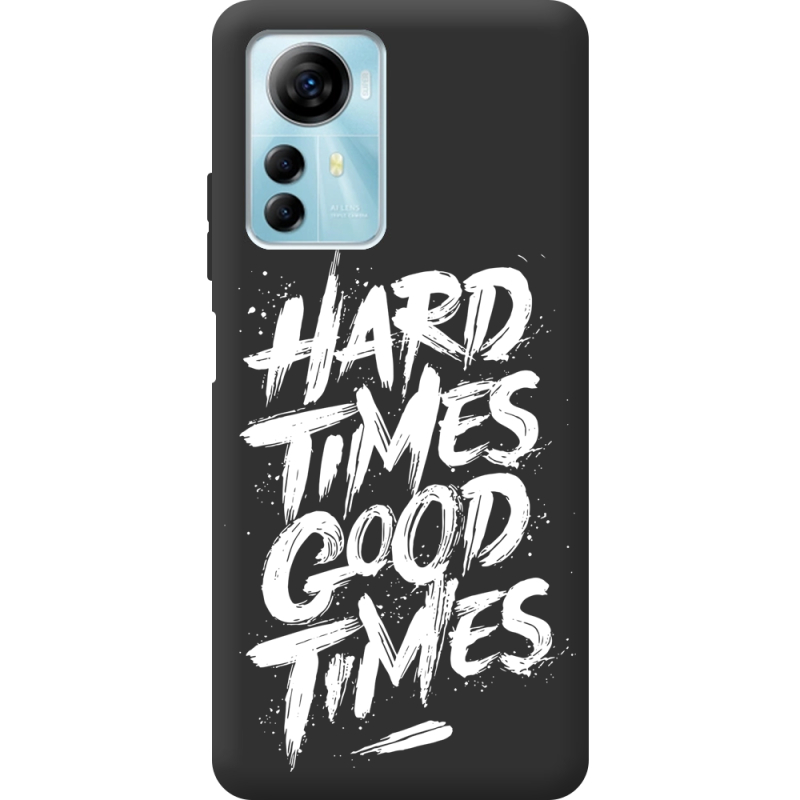 Черный чехол BoxFace ZTE Blade A72s Hard Times Good Times