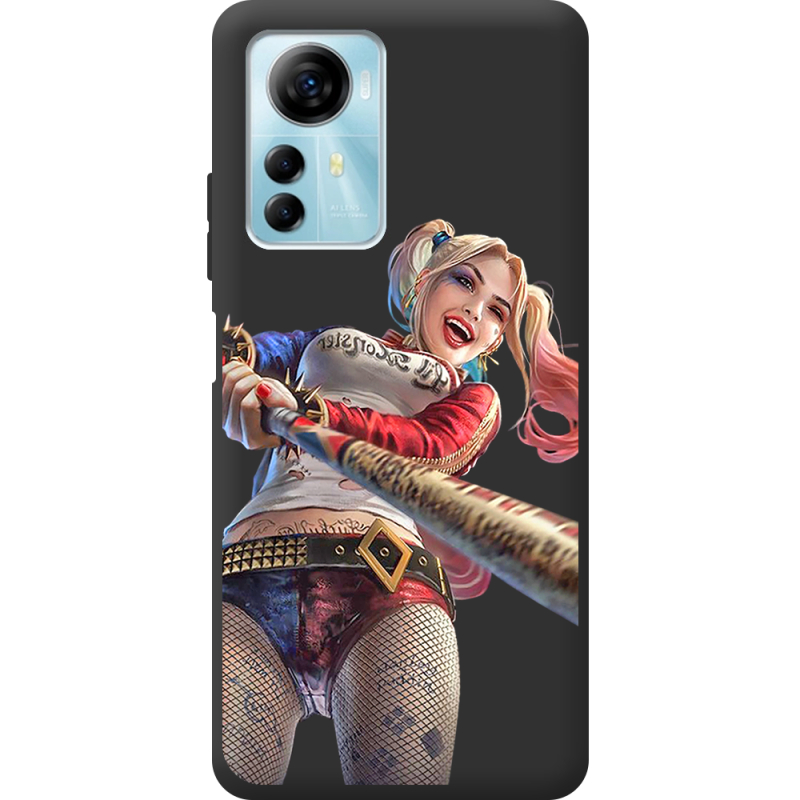 Черный чехол BoxFace ZTE Blade A72s Happy Harley Quinn