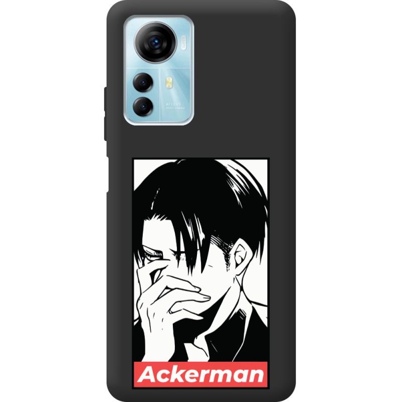 Черный чехол BoxFace ZTE Blade A72s Attack On Titan - Ackerman