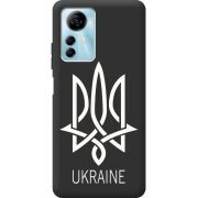 Черный чехол BoxFace ZTE Blade A72s Тризуб монограмма ukraine
