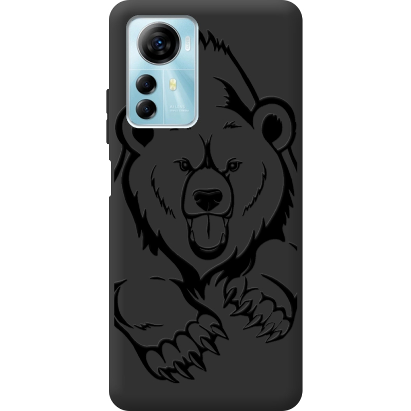 Черный чехол BoxFace ZTE Blade A72s Grizzly Bear