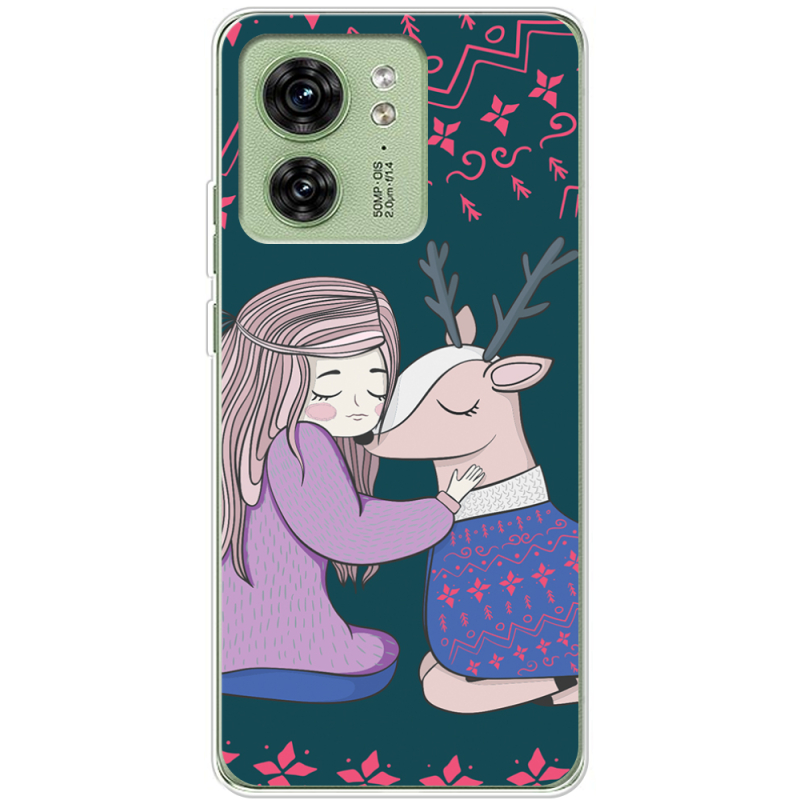 Чехол BoxFace Motorola Edge 40 Girl and deer