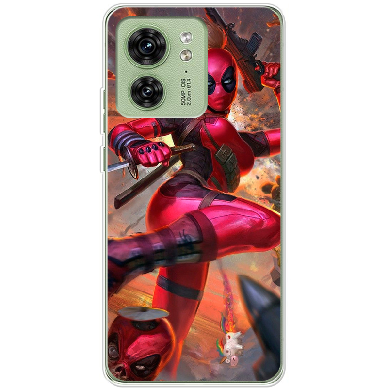 Чехол BoxFace Motorola Edge 40 Woman Deadpool