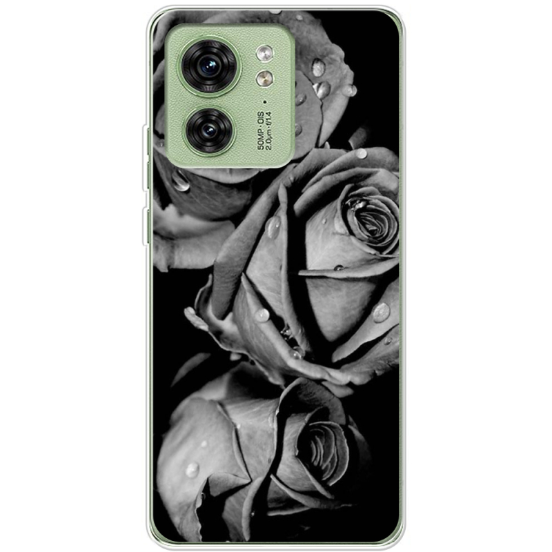 Чехол BoxFace Motorola Edge 40 Black and White Roses