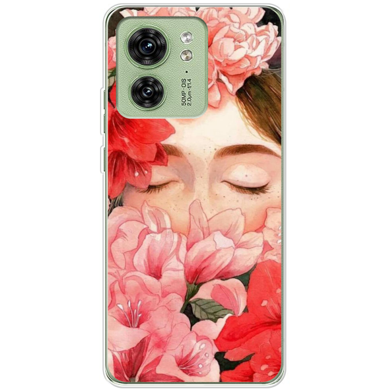 Чехол BoxFace Motorola Edge 40 Girl in Flowers