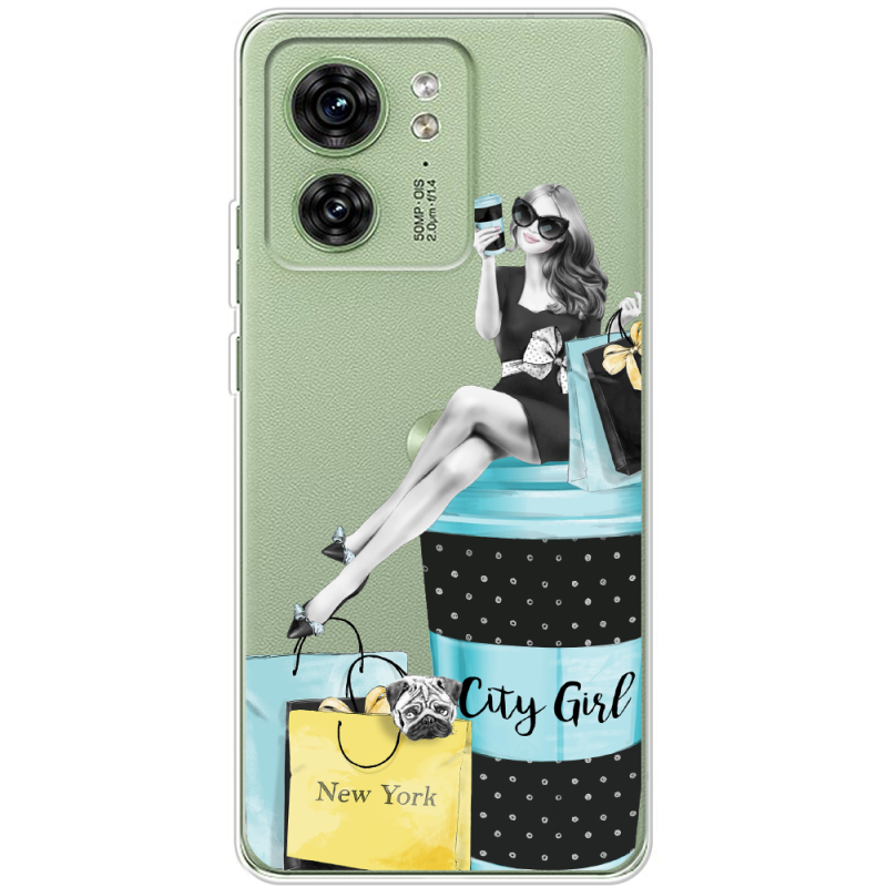 Прозрачный чехол BoxFace Motorola Edge 40 City Girl