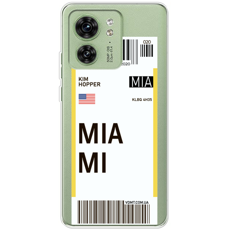 Прозрачный чехол BoxFace Motorola Edge 40 Ticket Miami