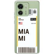 Прозрачный чехол BoxFace Motorola Edge 40 Ticket Miami