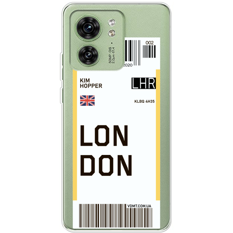 Прозрачный чехол BoxFace Motorola Edge 40 Ticket London