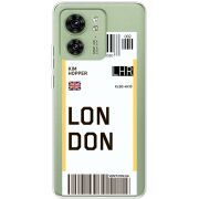 Прозрачный чехол BoxFace Motorola Edge 40 Ticket London