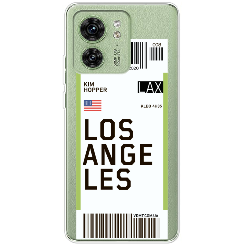 Прозрачный чехол BoxFace Motorola Edge 40 Ticket Los Angeles