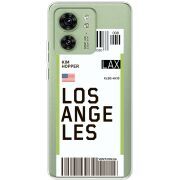 Прозрачный чехол BoxFace Motorola Edge 40 Ticket Los Angeles
