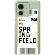 Прозрачный чехол BoxFace Motorola Edge 40 Ticket Springfield