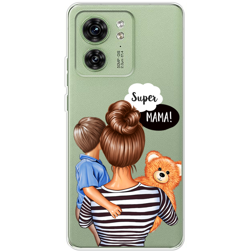 Прозрачный чехол BoxFace Motorola Edge 40 Super Mama and Son