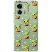 Прозрачный чехол BoxFace Motorola Edge 40 Pattern Baby Yoda