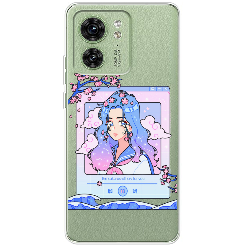 Прозрачный чехол BoxFace Motorola Edge 40 The Sakuras Will Cry For You