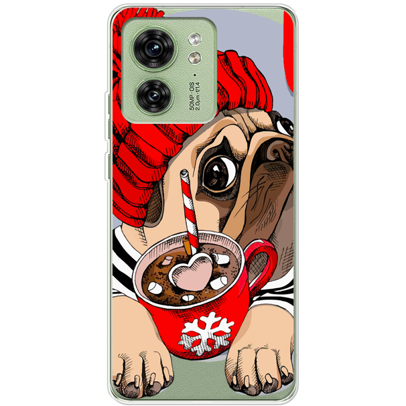 Прозрачный чехол BoxFace Motorola Edge 40 Winter Puggy