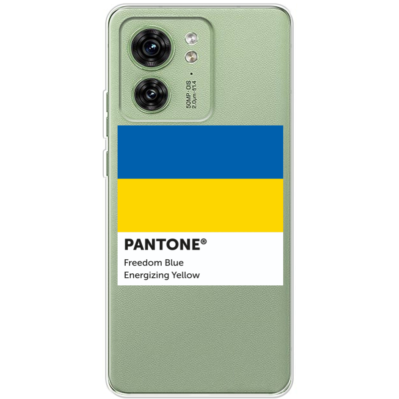Прозрачный чехол BoxFace Motorola Edge 40 Pantone вільний синій